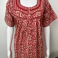 Red Pure Cotton Nightgown Soft & Comfortable