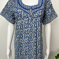 Navy Blue Pure Cotton Nighty for Women