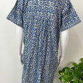 Navy Blue Pure Cotton Nighty for Women