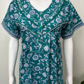 Teal Blue 100% Cotton Nightgown for Women