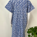Royal Blue Pure Cotton Nighty Soft & Comfortable