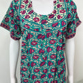 Sea Green Floral Printed Cotton Nightgown