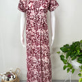 Red Pure Cotton Nighty Elegant & Breathable