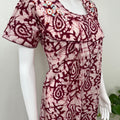 Red Pure Cotton Nighty Elegant & Breathable