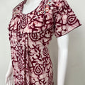 Red Pure Cotton Nighty Elegant & Breathable