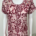 Red Pure Cotton Nighty Elegant & Breathable