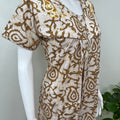 Coffee Batik Printed 100% Cotton Women's Nightgown