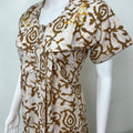 Coffee Batik Printed 100% Cotton Women's Nightgown