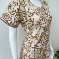 Brown Batik Printed Pure Cotton Nightgown