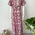 Red Batik 100% Cotton Nighty Soft & Comfortable