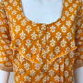 Mustard 100% Cotton Nightgown Elegant & Comfortable