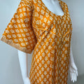 Mustard 100% Cotton Nightgown Elegant & Comfortable