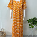Mustard 100% Cotton Nightgown Elegant & Comfortable