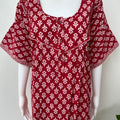Red Printed Pure Cotton Nightgown