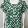 Sea Green 100% Cotton Nightgown for Women