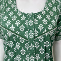 Sea Green 100% Cotton Nightgown for Women