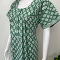 Sea Green 100% Cotton Nightgown for Women