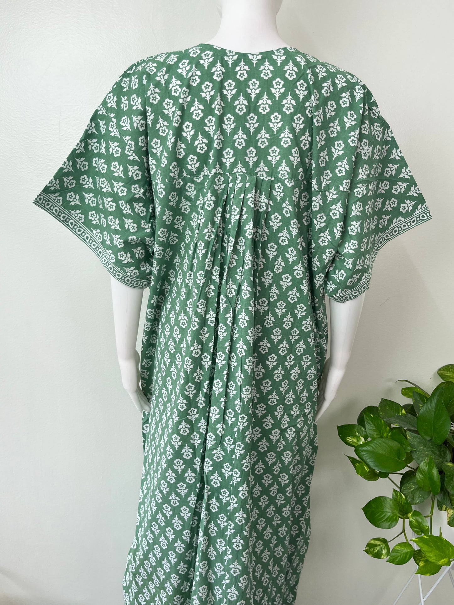 Green 100% Cotton Nightgown for Women
