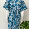 Teal Blue 100% Cotton Nighty for Women