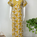 Yellow Pure Cotton Nightgown Soft & Comfortable