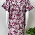 Magenta Floral Printed Cotton Nightgown