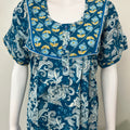 Teal Blue 100% Cotton Nighty for Women