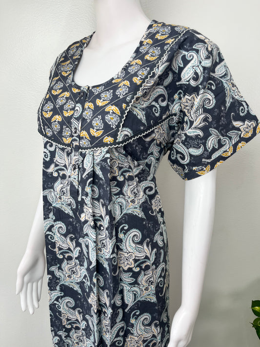 Floral Printed Pure Cotton Nightgown