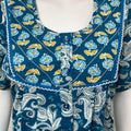 Teal Blue 100% Cotton Nighty for Women