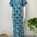 Teal Blue 100% Cotton Nighty for Women