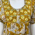 Yellow Pure Cotton Nightgown Soft & Comfortable