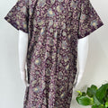 Purple Printed 100% Cotton Nightgown Soft & Comfortable