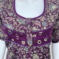 Purple Printed 100% Cotton Nightgown Soft & Comfortable