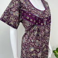 Purple Printed 100% Cotton Nightgown Soft & Comfortable