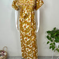 Mustard Pure Cotton Nighty for Women