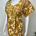 Mustard Pure Cotton Nighty for Women