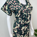 Bottle Green Pleated 100% Cotton Women's Nighty
