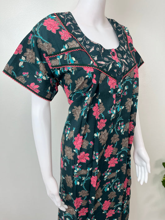 Pure Cotton Pleated Women's Nighty