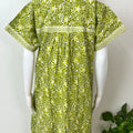 Lime Green Pure Cotton Nightgown Soft & Comfortable