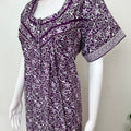 Purple 100% Cotton Nightgown for Women