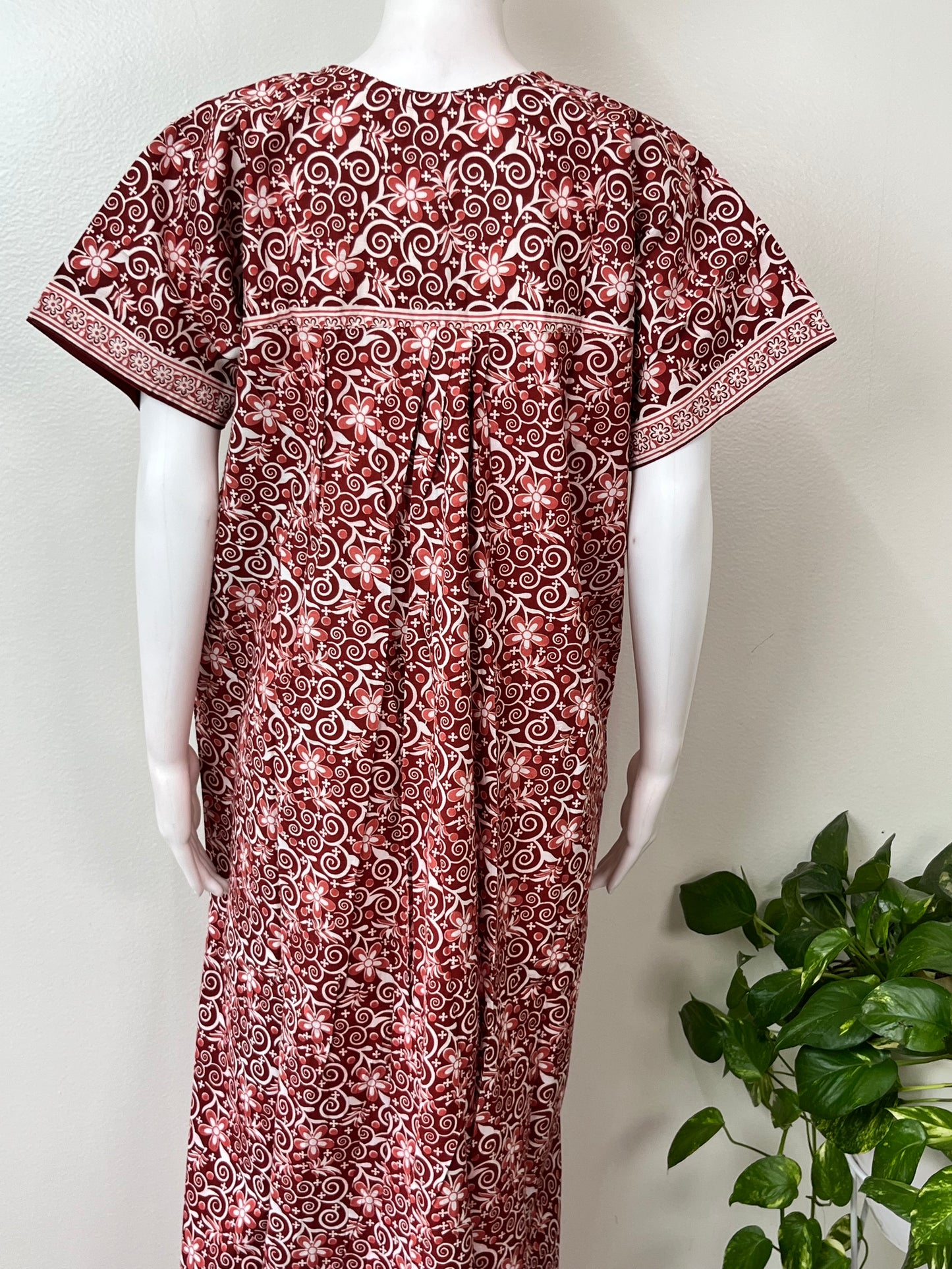 Brown 100% Cotton Women's Nightgown