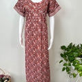 Brown 100% Cotton Women's Nightgown
