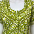 Lime Green Pure Cotton Nightgown Soft & Comfortable
