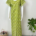 Lime Green Pure Cotton Nightgown Soft & Comfortable