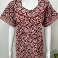 Red Pure Cotton Nightgown Soft & Comfortable