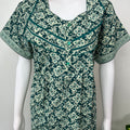 Sea Green Pure Cotton Nighty Elegant & Comfortable