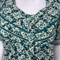 Sea Green Pure Cotton Nighty Elegant & Comfortable
