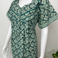 Sea Green Pure Cotton Nighty Elegant & Comfortable