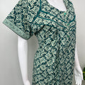 Sea Green Pure Cotton Nighty Elegant & Comfortable
