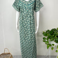 Sea Green Pure Cotton Nighty Elegant & Comfortable
