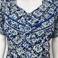 Blue Pure Cotton Nightgown Soft & Comfortable